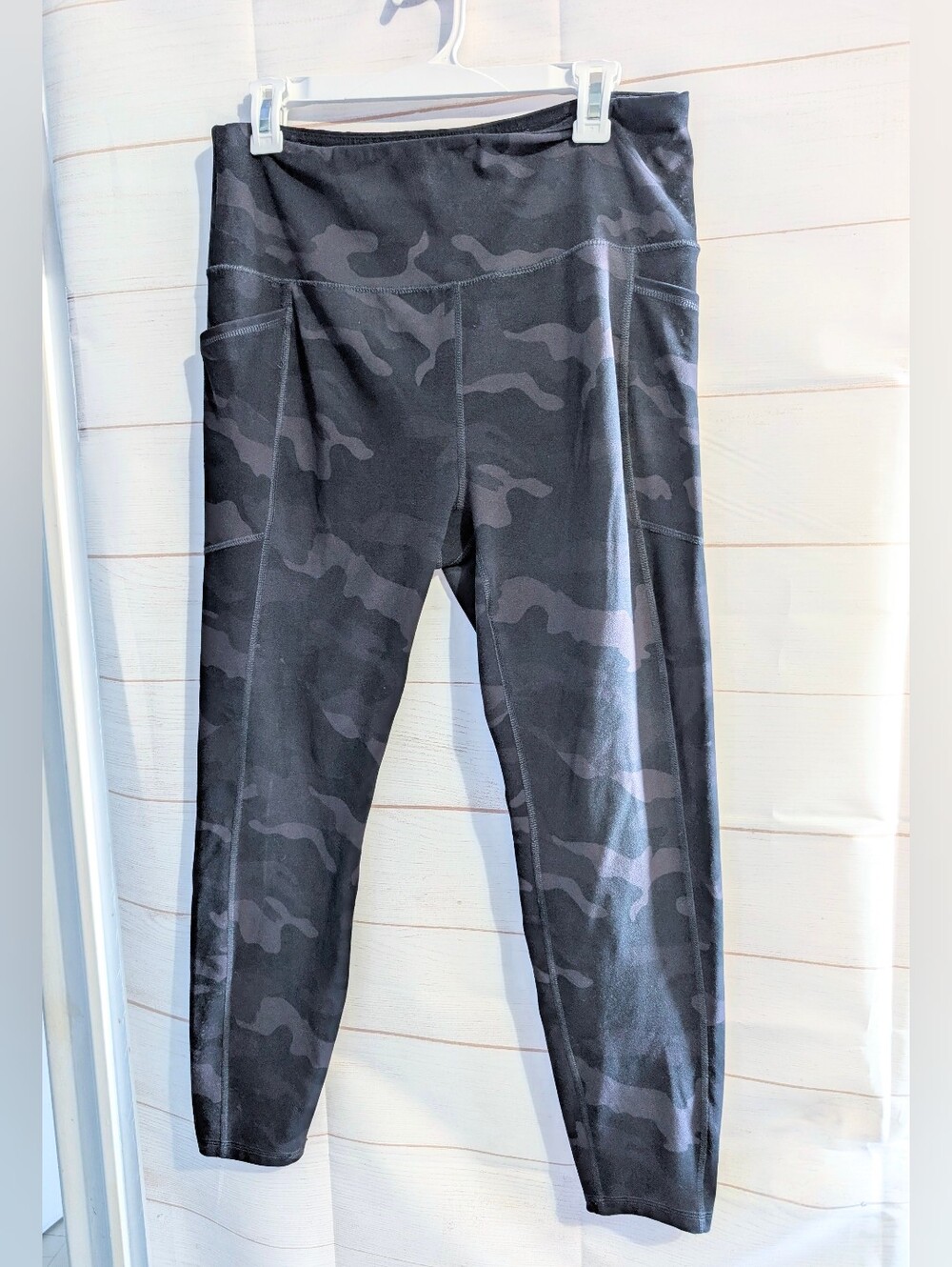 RBX Black Camo Active Leggings With Pockets Size XL